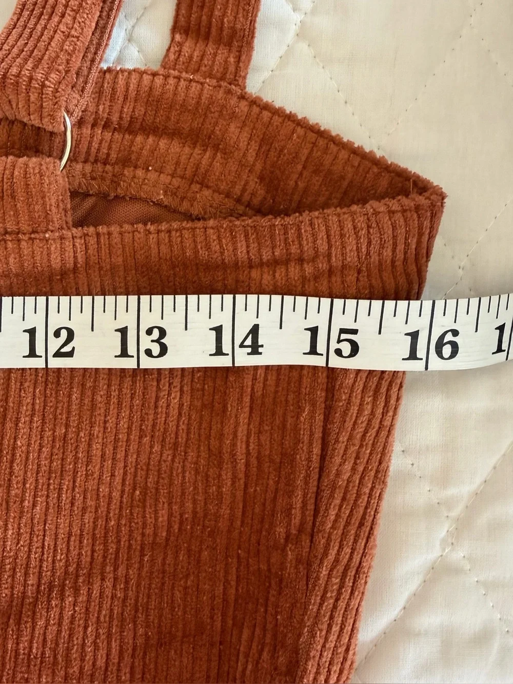 NWT Lulus Corduroy Overalls Small Burnt Orange Adjustable Strap Tie Waist Fall